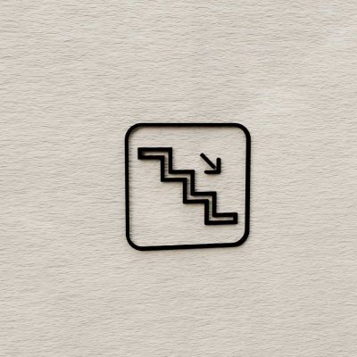 3d-symbol-treppe-pfeil-runter-tokyo-design
